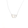 Avnis Collar con forma de corazón de piedras lunares, plata