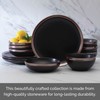 Mikasa Miller 12 Piece Dinnerware Set, Service for 4, Black