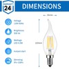 ANWIO B11 LED Filament Bulb E12 Candelabra Medium Base 2700K