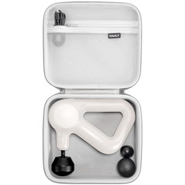 RAIACE Massage Gun Case, Hard Travel Storage Case Compatible with TheraGun Relief Percussion Massage Gun Device, Carrying Bag with Mesh Pocket for Cables and Other Accessories. (Case Only) - Gray