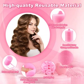 24 Pieces Sponge Curlers, Foam Rollers, Soft Foam Hair Roller, DIY Hair Styling, Hairdressing Tools, Hair Roller, for Women, Girls and Children, DIY Hair Styling, Salon Hairstyles