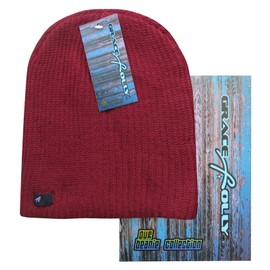 Grace Folly Daily Beanie Hat Skull Cap for Men or Women (Many Colors) Maroon