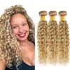 P27/613 Bundle Ombre Curly Wave Human Hair Bundles Highlight Blonde