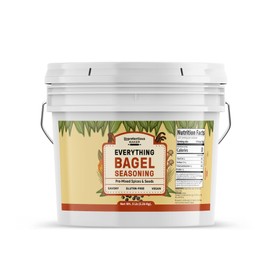 Unpretentious Everything Bagel Seasoning, 1 Gallon Bucket, Add Texture & Flavor to Any Recipe, Mix of Sesame Seeds, Garlic, Onion & Salt (80 Ounce)