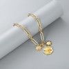 HERSIN Chunky Gold Necklace for Women Sun Heart Charm Choker