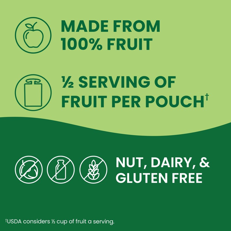 GoGo squeeZ Applesauce and Fruit Puree, Apple Apple, 3.2 oz