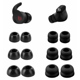 【Double Flange & Memory Foam Tips】 Compatible with Beat Studio Buds/Fit Pro, L/M/S Noise Reduce Earbuds Wings Compatible with Beat Fit Pro/Studio Buds, 214523 Black