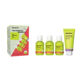 DevaCurl The Essential Repair Kit, Includes CurlBond Cleanser, CurlBond Conditioner, CurlBond Mask, Wave Maker, Perfect For Damaged Waves, Curls, and Coils, 4-Pack 3oz Bottles
