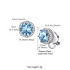 FindChic Sparkling Birthstone Clip On Earrings for Women, Silver Plated
