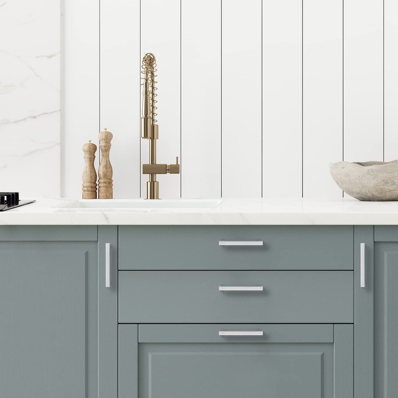 Ravinte 5 Pack Stainless Steel 4-1/2 Inch Cabinet Pulls Brushed