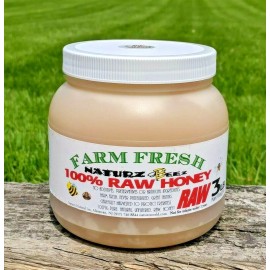 NATURZ BEEZ CLOVER RAW HONEY 3LB 100% PURE RAW UNFILTERED GREAT TASTING / HEALTHY HONEY