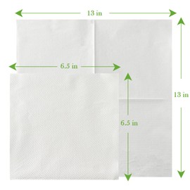 ECOLipak Lunch Napkins Bulk, 1000 Count Everyday Paper Napkins, 6.5×6.5 Inch Folded, 2-Ply Soft And Absorbent for Dinner, Gathering, Bar, Restaurants(13×13 Inch Unfolded)