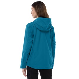 Outdoor Ventures Packable Rain Jacket Women Lightweight Waterproof Raincoat with Hood Cycling Bike Jacket Windbreaker