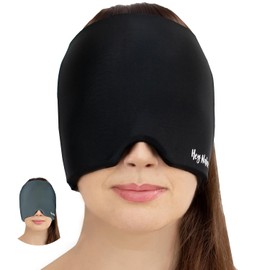 Hey Nature Migräne Maske, kühlende Schlafmaske - schnelle, natürliche Hilfe bei Migräne, Kopfschmerzen, Sinusitis, Ohrenschmerzen & geschwollenen Augen. Kalt & warm anwendbar. Kühlpads für den Kopf