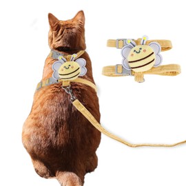 CAPASTEC Easy Control Dog Harness Set, Cat Harness and Leash Set, Medium, Yellow