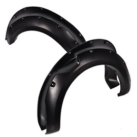 DOTCOM Fender Flares,Fit For 2011-2018 Ford Ranger T6/XL/XLT (2015-2018 Model Must Remove Factory Mudflaps),Paintable Matte Pocket Smooth Riveted Style 4PCS