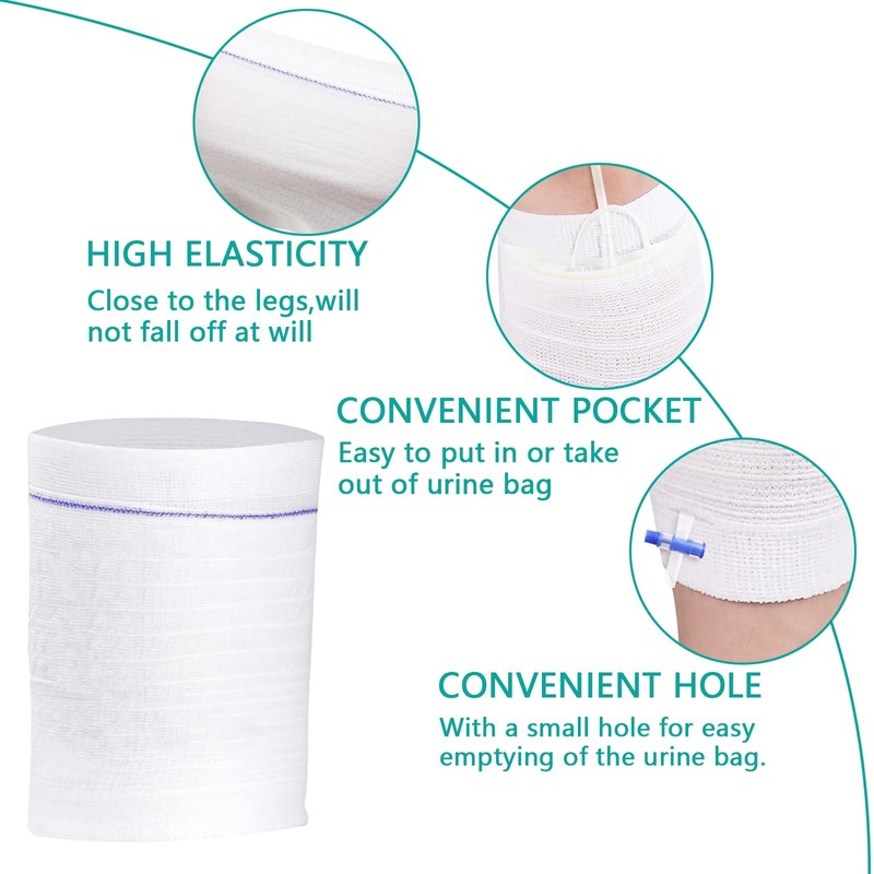 One Piece Elastic Catheter Sleeves Leg Bag Thoughful Design Urine
