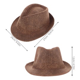 LIFKOME Men Vintage Jazz Hat Lightweight Breathable Outdoor Accessory for Activities for Dance Camping and Hiking Versatile Decorative Leisure Hat for Men and Women Coffee