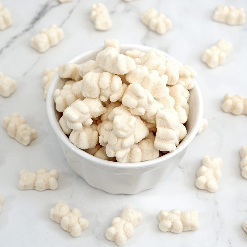 White Gummy Bears Sugared, 2.2 Pound Bag, White Candy Tutti