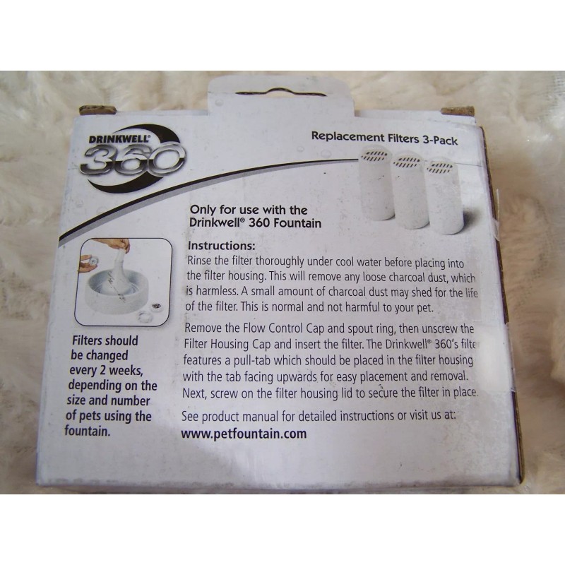 Drinkwell 360 Cat/Dog Replacement Filter 3 pack, PAC 40842Q RE413-636