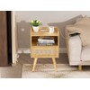 SUPERJARE Nightstands Set of 2, Night Stands with Charging Station
