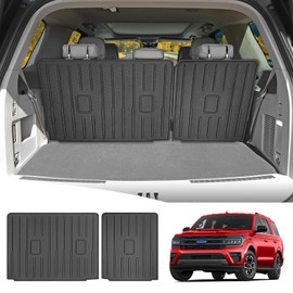 JTYZSM Trunk Mat & Backrest Mat for 2018-2024 Ford Expedition/Lincoln Navigator Cargo Mat(Not for Max or L Models), Rear Seat Back Cover Cargo Liner for 18-24 Expedition/Navigator Accessories