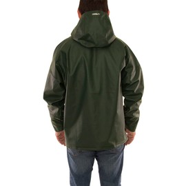 Tingley Weather-Tuff J33118 Heavy Duty Waterproof Jacket With Attached Hood, Medium, Green