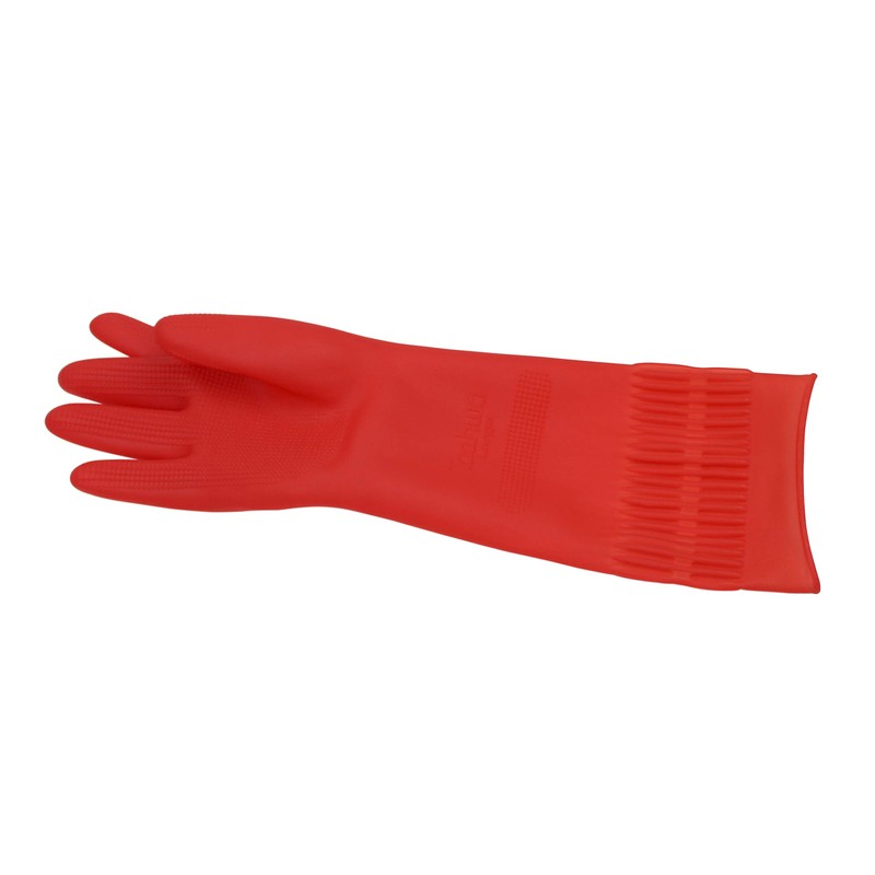 Rubber Cleaning Gloves Kitchen Dishwashing Glove 2-Pair,Waterproof Reuseable, Made in