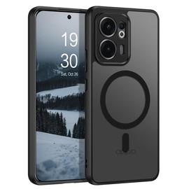 DOMAVER for Oppo Reno 13 F Case, Supports Wireless Charging, Skin-Friendly Touch Matte Translucent, Slim Shockproof Protective Cover for Oppo Reno 13 F 6.67", Black