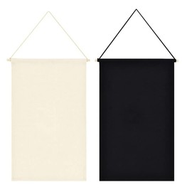 Anekoul 2Pcs Wall Display Banners Blank Wall Canvas Banner Enamel Pin Wall Display Banners Wall Display Banner, Enamel Pin Banners for Display Badge, Buttons, Lapel Collections