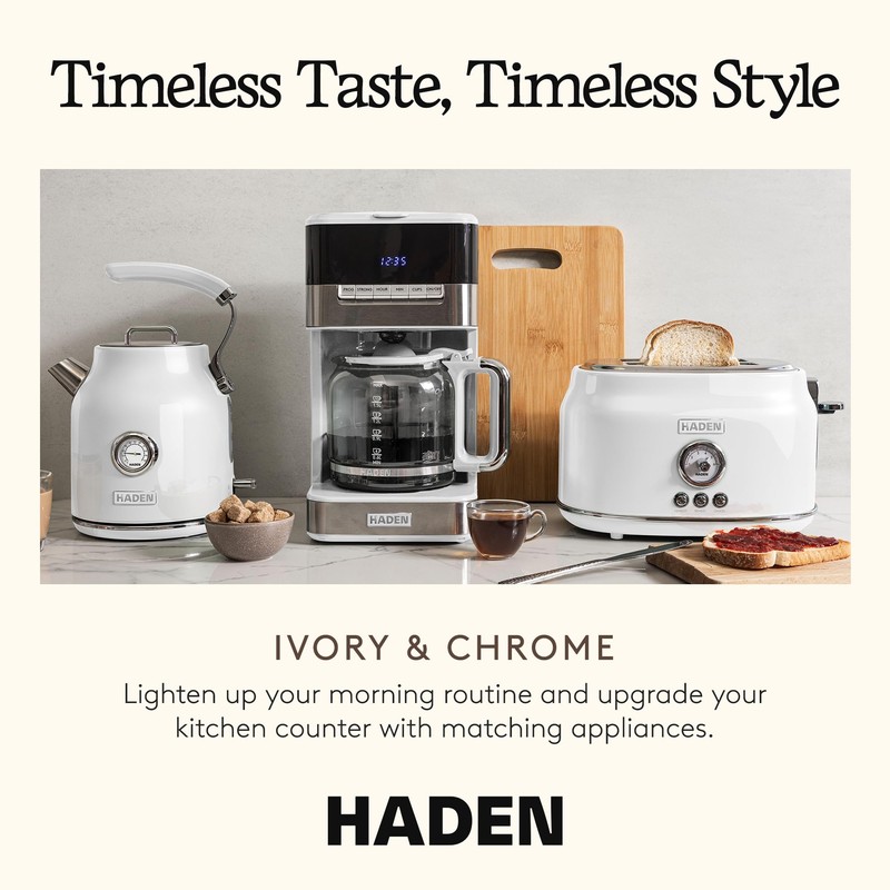 HADEN Quintessential 12 Cup Coffee Maker with120 Minute Keep Warm,
