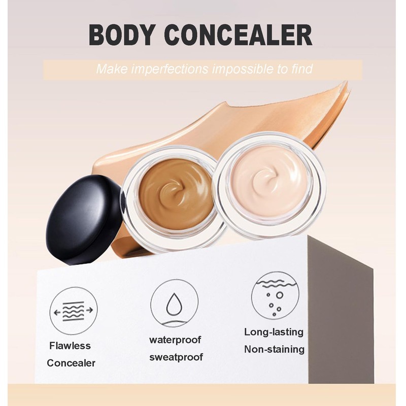 Tattoo Cover Up Makeup Waterproof with Full Coverage,Bruises,Tattoos,Dark Spots, Scars,