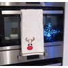 Lex's Linens Rudolph Embroidered Christmas Hand Towel