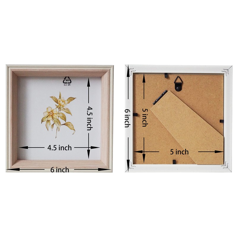 PLUSCHEN 8X8 Square Picture Frame, Pink Resin Picture Frame, Square