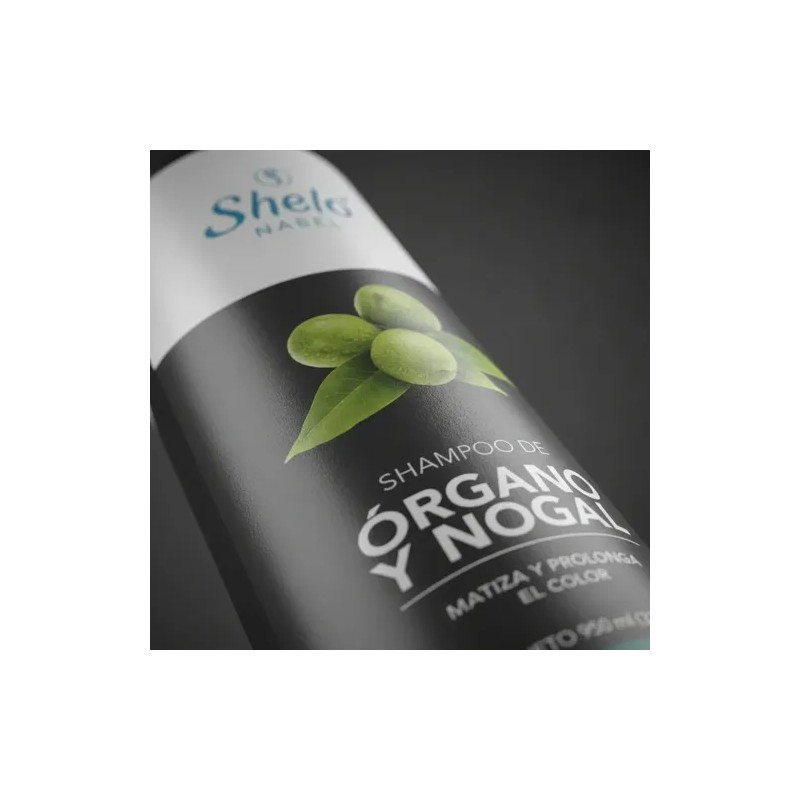 2 Shampoos Órgano Y Nogal 950ml Matiza El Color Shelo
