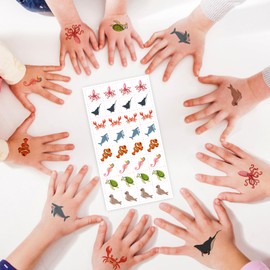 30 Packs Valentines Day Gifts for Kids School, Sea Animal Building Blocks with Valentines Cards for Kids Classroom, Class Gifts Exchange, Party Favors for Kids Boys Girls Friendsine's Greeting Cards