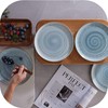 Corona 12-piece Blue Tribal Hand-Painted Details Ceramic Dinnerware Sets |