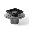 Bernkot Square Shower Drain 4" with 2" PVC Flange Base,
