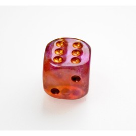 Cube Time 0201 - W6 16 mm Cosmoo Fairy Magic m/Gold (6 Eye Cubes in Polybag)