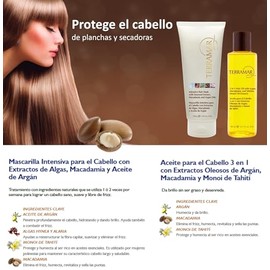 Terramar Do Capilar Mascarilla Intensiva 200g  leo 3 en 1 de 98 ml. Con Argn, Macadamia, Algas y Monoi de Tahit, Hidratacin y Brillo Sin Frizz.       