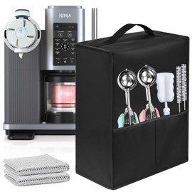 Dust Cover for Ice Cream and Soft Serving Machine, Made of Heat-Resistant, Waterproof and Dustproof 600D Nylon Material, Compatible with Ninja NC701 CREAMi Swirl Soft Serving Machine.