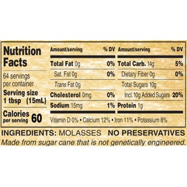 Golden Barrel Blackstrap Molasses (32 fl. oz. Wide Mouth)