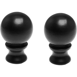 DGBRSM 2pcs 1-1/2 Inch Lamp Finial Oil Rubbed Black Steel Ball Knob Lamp Shade Finial Lamp Shades Finials Cap Knob Lamp Decoration for Lamp Harp Holder