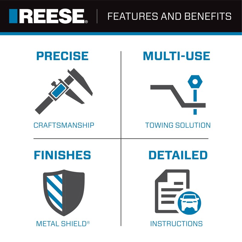 Reese Towpower 7043000 Interlock Trailer Hitch Ball Mount Starter Kit,