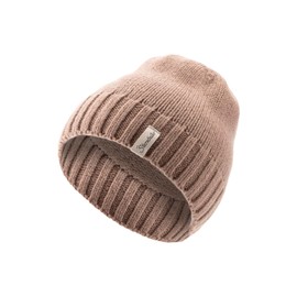 Sterntaler Knitted Hat with Envelope - Unisex Beanie in Cool Fisherman Style, Light brown