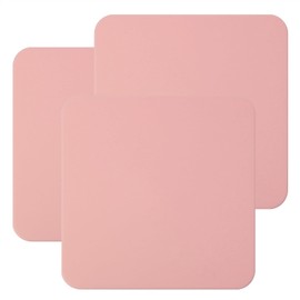 Mini Skater 3pcs Bar Coasters 10x10x0.2CM Square Silicone Coasters for Drinks Beverage Coffee Table Tea Coaster (Pink)