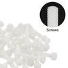 PATIKIL M6x40mm White Nylon Bolts Plastic Nuts Full Thread Head