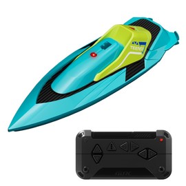 Mini RC Ship Specialty Flip Mini Boat RC Boat with One-Touch Return Function RC Small Ship Speed Boat Toy Parent-Child Activity RC Electric Boat (Blue)