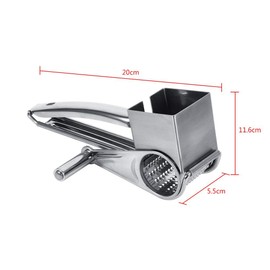 Cheese Grater,Grater Slicer,Stainless Steel Multifunctional Kitchen Craft Rotary Grater Handheld Rotary Cheese Grater Machine Slice Shred Tool for Cheese, Vegetable, Carrot, Potato