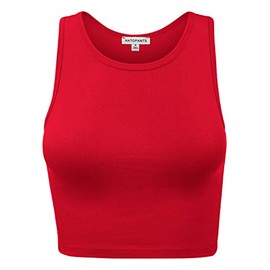 HATOPANTS Women's Cotton Activewear Exercise Fitness Shirts Sports Tank Tops BOLDRED S